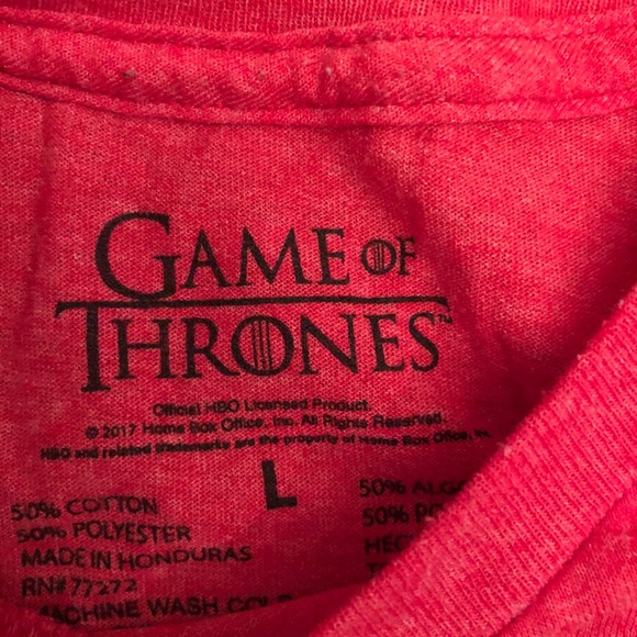 L Game of Thrones Red T-shirt - Picture 3 of 3